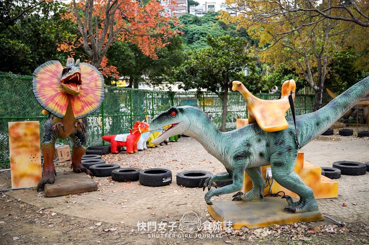 【台北 北投區】關渡侏儸紀公園 x 超巨大恐龍現身台北 x 1500坪有70隻恐龍